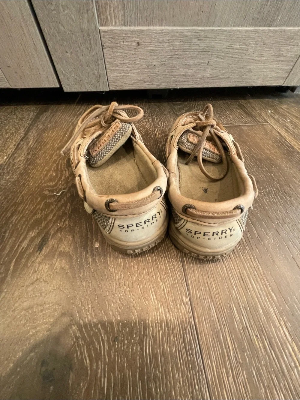 Sperry Kids Light Brown Leather Moccasin Boat Shoes
